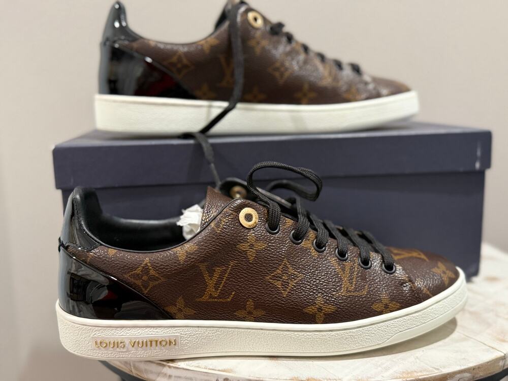 Louis Vuitton Frontrow Monogram Patent Canvas Sneakers with POA. Sz 39 eu 9 wmn
